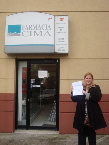 Admission papers to CIMA Hospital in San Jose, Costa Rica